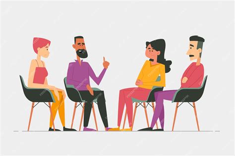 Free Vector | Group therapy illustration concept