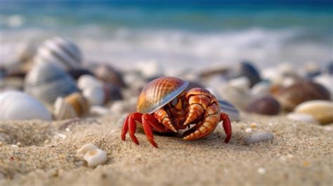 Premium AI Image | Beach Crab HD Wallpaper Stock Image