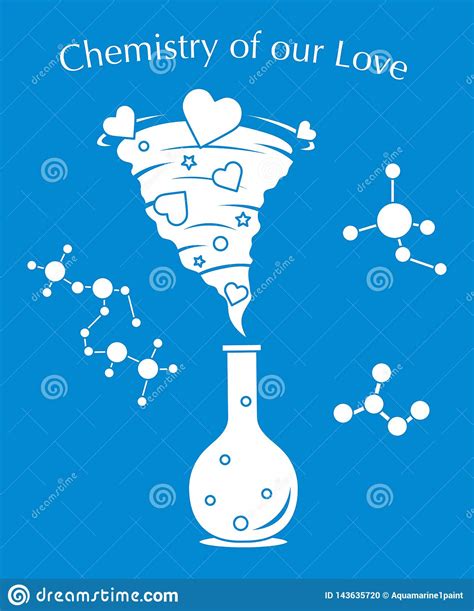 Flask Hearts Tornado Love Message Feeling Mood Stock Vector