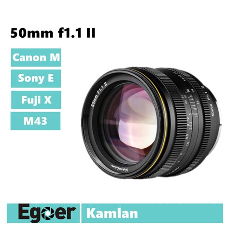 Kamlan 50mm F1 1 II Large Aperture Manual Focus APS C Mirrorless Lens