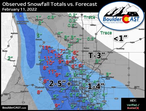 Denver And Boulder Snow Totals 2112022 Bouldercast