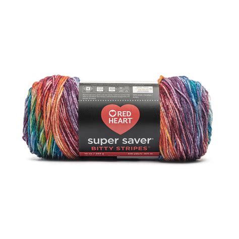 Red Heart Super Saver Bitty Stripes Yarn Yarnspirations