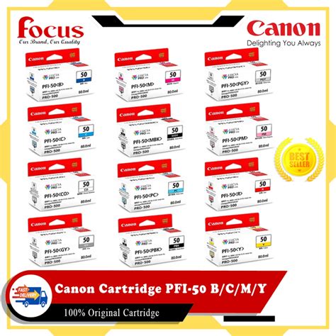 Canon Pro Series Pfi Mbk Pbk C M Y Pc Pm Gy Pgy