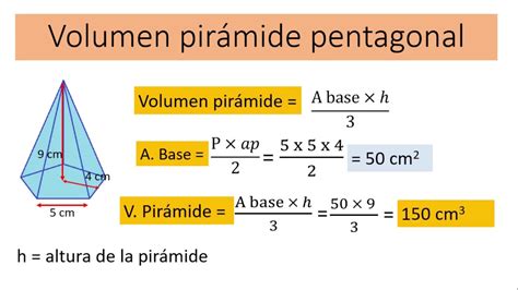 Como Calcular El Volumen De Una Piramide Pentagonal