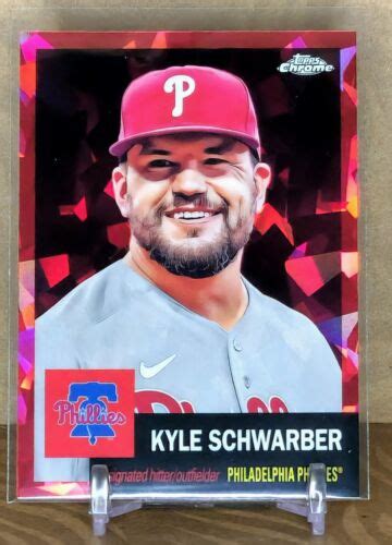 2022 Topps Chrome Platinum Anniversary Kyle Schwarber Fuchsia Atomic