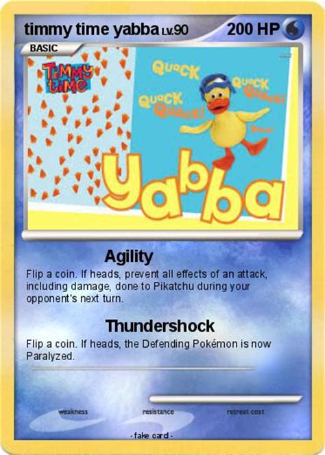 Pokémon timmy time yabba - Agility - My Pokemon Card