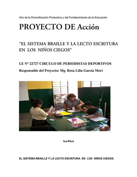 Proyecto acción en niños ciegos PDF