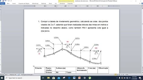 Cálculo De Cotas No Nivelamento Geométrico YouTube