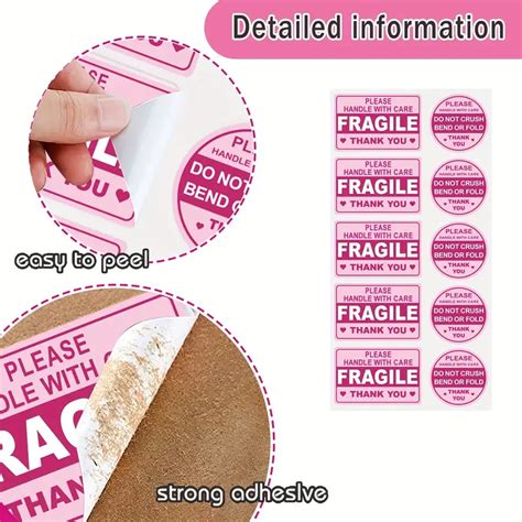 Fragile Please Handle Care Stickers No Folding Stickers No - Temu