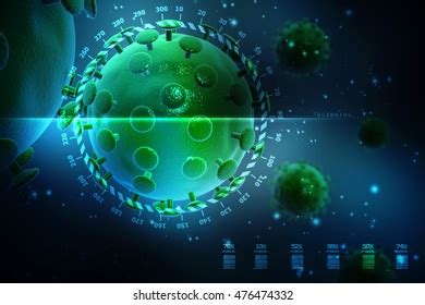 Bacteria Virus Cell 3d Rendering Stock Illustration 476474332