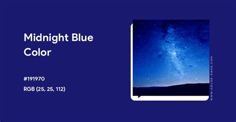 Midnight Blue Color Hex Code Is 191970 Blue Color Hex Midnight Blue