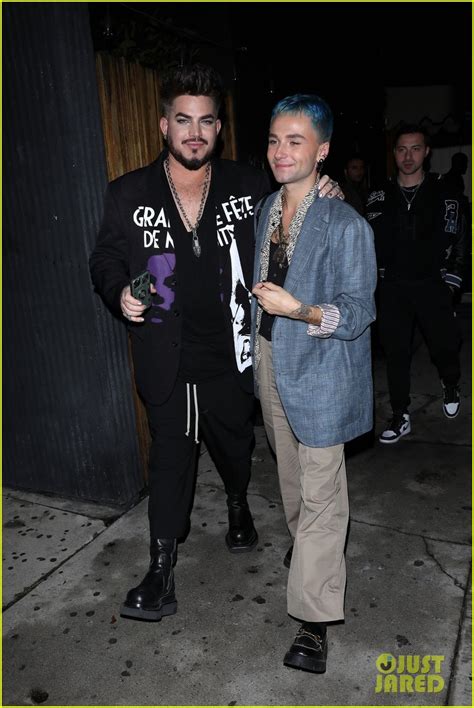 Photo Adam Lambert Oliver Gliese Night Out Photo Just Jared