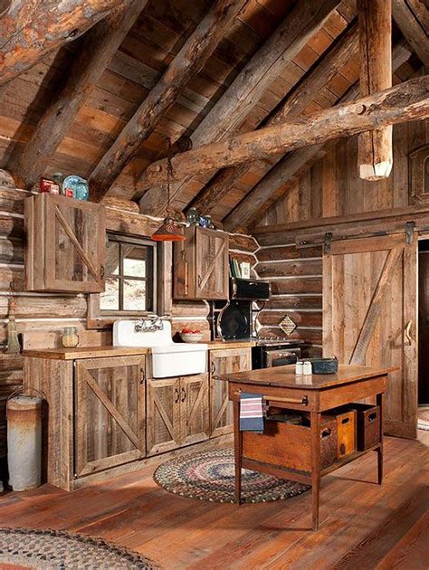 Log Cabin Kitchen Ideas 37 Log Cabin Kitchens Rustic Farmhouse