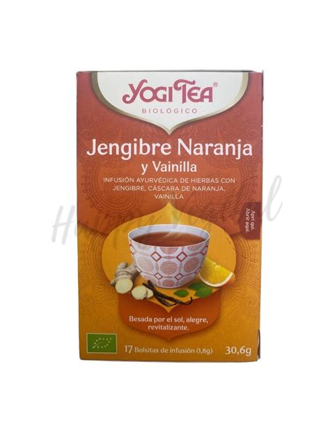 Infusi N Jengibre Naranja Y Vainilla Bolsitas Yogi Tea