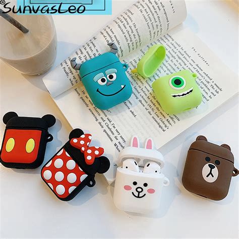 Cartoon Wireless Bluetooth Earphone Case For Apple Airpods Silicone Charging Headphones Cases