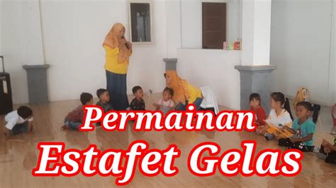 Permainan Estafet Gelas Untuk Anak Paud Dan SD Melatih