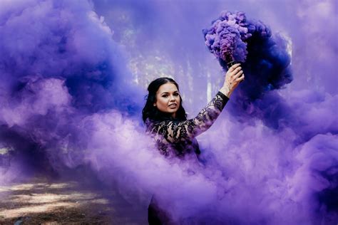 Purple Smoke Bomb Firework