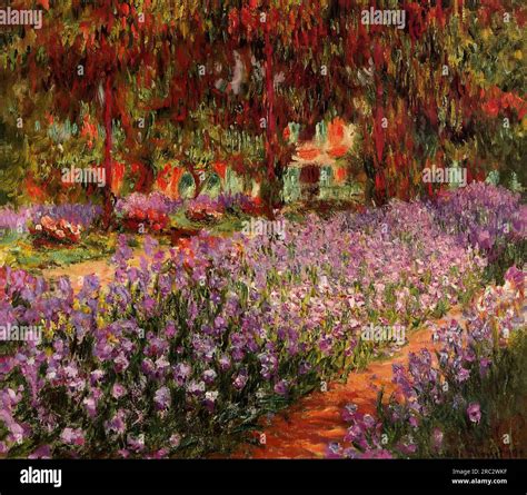 Claude Monet - Irises in Monet Garden Stock Photo - Alamy