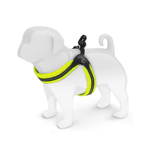 Tre Ponti Harnais confort Jaune FLUO avec cordon Très petit chien