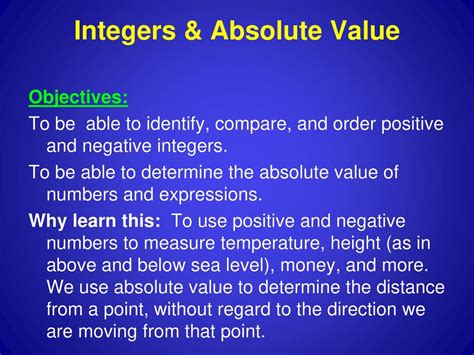 Integers And Absolute Value Ppt Download