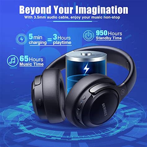 Beribes Casque Bluetooth Supra Auriculaire Heures De Lecture Et