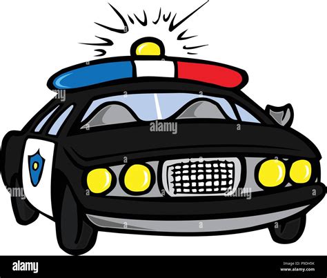 Cartoon Vector Illustration Of A Police Car Stock Vector Image And Art Alamy