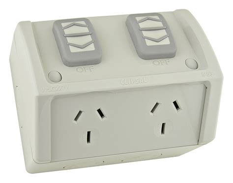 Clipsal Wsc Twin Switch Socket Outlet V A Weather