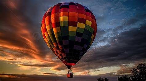 Hot Air Balloon Is In The Sky Background Hot Air Balloon Picture