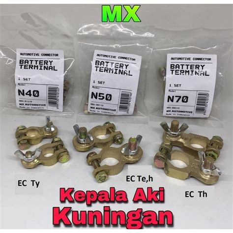 Jual Kepala Aki KLEM ACCU Terminal Baterai Mobil Tebal Kuningan N70 N40