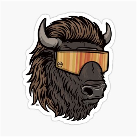 Bison Mullet Sticker For Sale By DeerMulletShop Redbubble