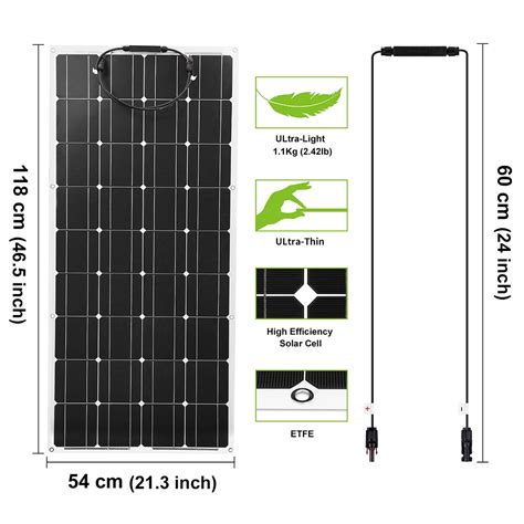 Dokio Flexible Solar Panel W Monocrystalline Solar Cell W W