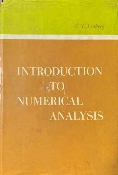 Ecolectura Introduction To Numerical Analysis Tapa Dura