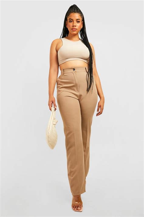 Plus Pintuck Dress Pants Boohoo Usa