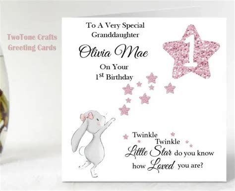 Personalised Birthday Card St Nd Rd Granddaughter Sister Niece Any