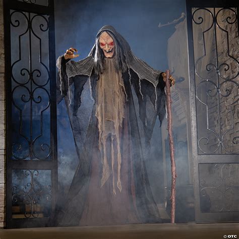 5 Animated Standing Witch Halloween Decoration