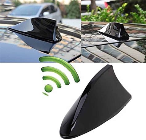 Possbay Car Shark Fin Antenna Aerial Universal Am Fm Radio Signal For