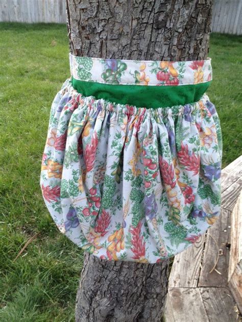 Garden Vegetables Harvest Apron Pocket Pouch Reversible Etsy