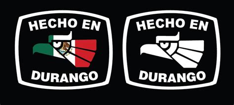 Hecho En Durango Letters Decal Car Window Laptop Vinyl Sticker Mexico