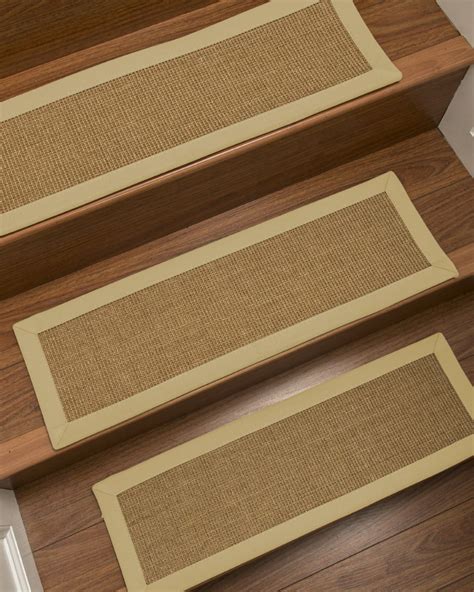 Natural Area Rugs Moda Sisal Light Brown Custom Stair Treads X