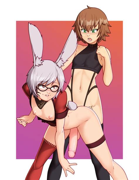 Final Fantasy Free Sex Art Black Thighhighs Glasses From Behind