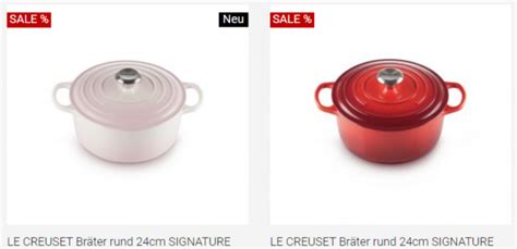 LE CREUSET SIGNATURE Bräter rund 24 cm 2 Farben für je 152 95 inkl