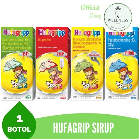 Jual Hufagrip Sirup Obat Batuk Dan Pilek Anak 60ml Shopee Indonesia