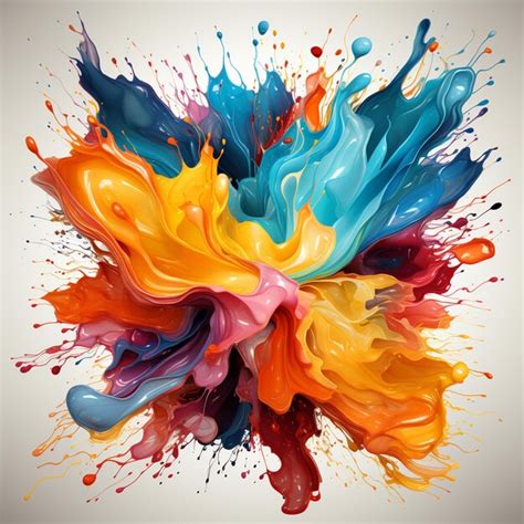 Premium Ai Image Colorful Paint Blot Vector