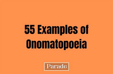 55 Onomatopoeia Examples See A List Of Words Parade