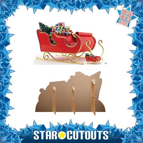 Christmas Santa Sleigh With Presents Lifesize Cardboard Cutout 160cm