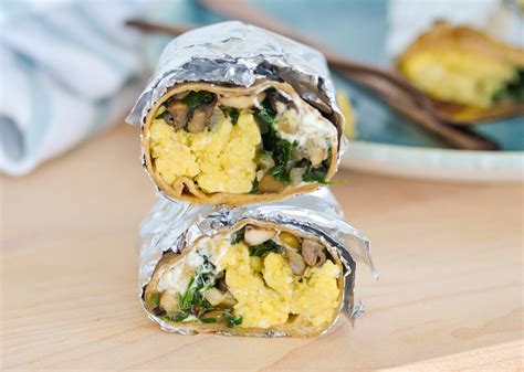 Mushroom Freezer Breakfast Burritos Mushroom Recipes