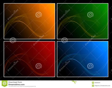 Sistema De Cuatro Fondos Abstractos Ilustraci N Del Vector