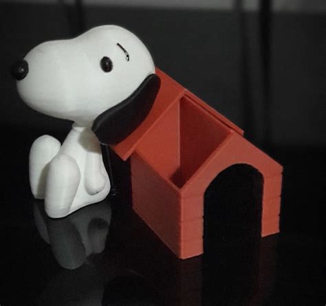 Archivo Stl Snoopy Porta Lapiz Objeto Imprimible En D Para