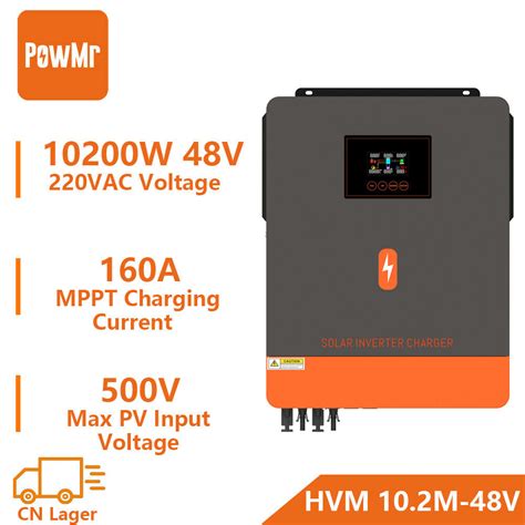 Powmr 10200w 48v Solar Wechselrichter Eingebaut Mppt 160a Ladegerät