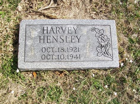 Harvey Hensley 1921 1941 Memorial Find A Grave